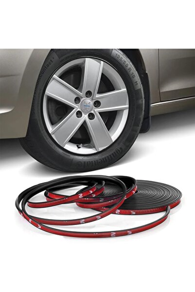 OEM Inele de protectie si decor jante, adezive, din plastic flexibil - NEGRU