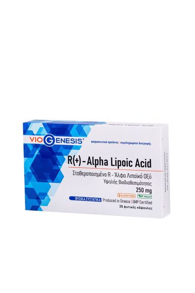 Viogenesis R(+)-Άλφα Λιποϊκό Οξύ 250mg 30 Κάψουλες