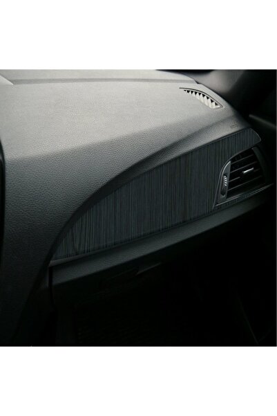 OEM Folie autocolantă pentru ornamente auto, model lemn negru, 100 x 45 cm