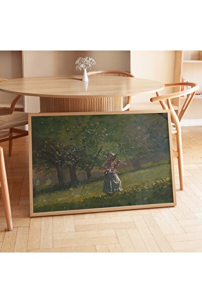 Pegziz Winslow Homer Fata cu greblă de fân Tabloa |   Poster cu artă înrămată...