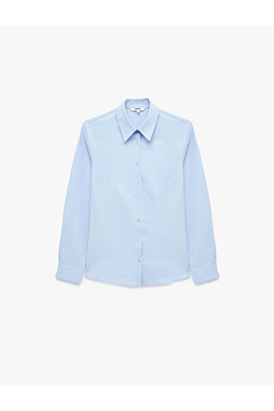 Koton Regular Fit Cotton Blend Classic Collar Long Sleeve Shirt