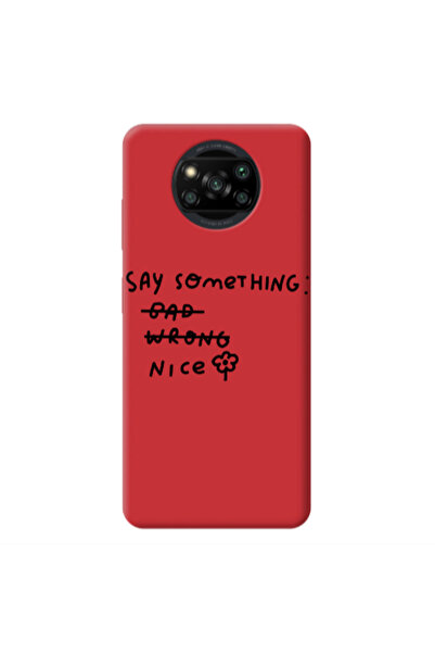 Other Xiaomi Poco X3 /X3 Pro Say Something Red Colored Silicone TPU Θήκη