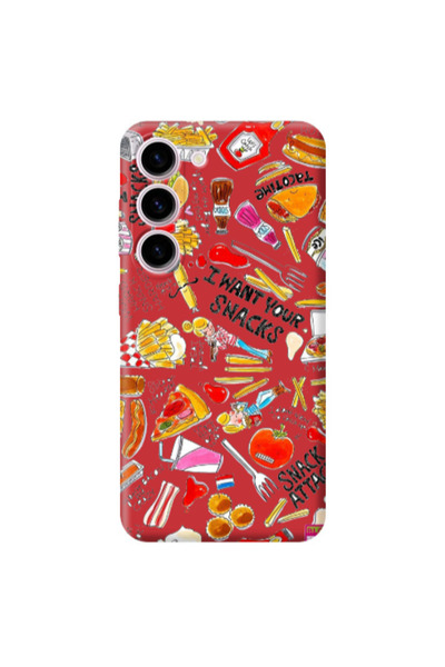 Other Samsung S23 Plus Snack attack Red Colored Silicone TPU Θήκη