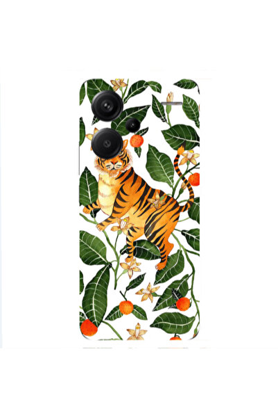 Other Xiaomi Redmi Note 13 Pro+ 5G Flower Leopard and Laves Transparent Silic...