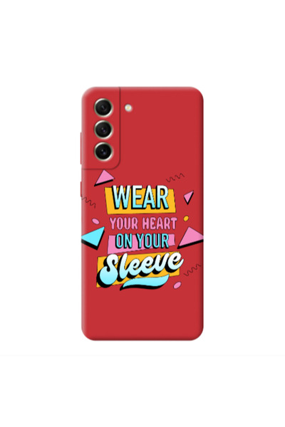 Other Samsung S21 FE Wear Your Heart Red Colored Silicone TPU Θήκη