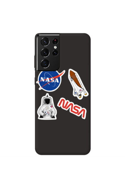 Other Samsung S21 Ultra Nasa Black Colored Silicone TPU Θήκη