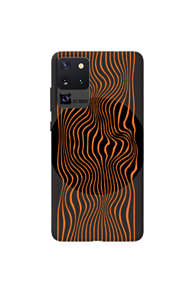 Other Samsung S20 Ultra Trapezoidal lines Black Colored Silicone TPU Θήκη