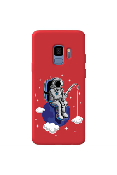 Other Samsung S9 Plus Fishing space Red Colored Silicone TPU Θήκη