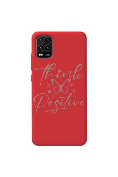 Other Xiaomi Mi 10 Lite Think Positive Red Colored Silicone TPU Θήκη