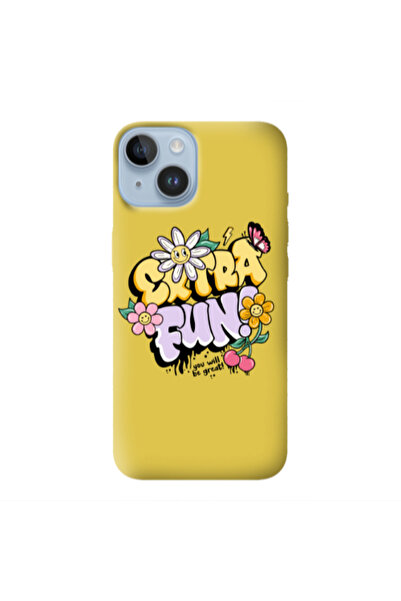 Other Apple iPhone 14 Plus Extra Fun Yellow Colored Silicone TPU Θήκη