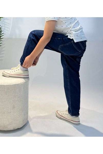 Eseclass Pantaloni din denim pentru copii, model relaxat, pantaloni din blugi
