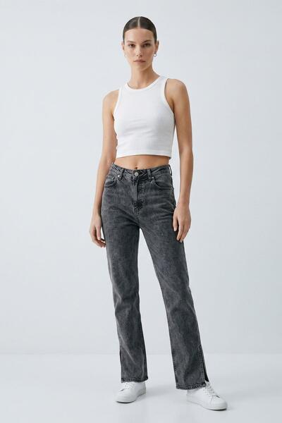 Rays Smoked High Waist Jeans with Slits 578
