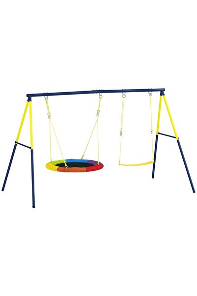 OEM Детска люлка 2 в 1 Re-Bloom, метал/Оксфорд/ПЕ, 265x160x178 см, 150 кг, за...
