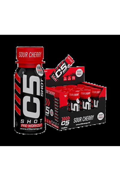 C5 SHOT Pre - Workout Drink | 80ml Liquid Shot | 200mg Caffeine - Sour Cherry...
