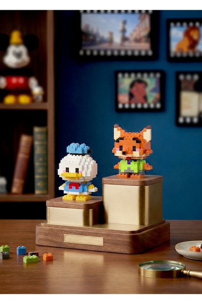 Lilibin Nick Wilde Ve Donald Duck İkili 3D yapboz Set - Mikro Blok Yapım Seti...