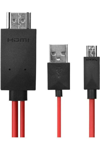Other Καλώδιο HDMI Αρσενικό MHL Μήκος 1.8μ Μαύρο Κωδικός: 17694-17