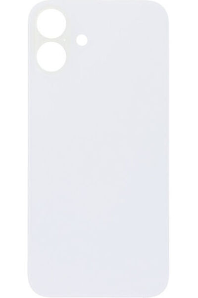 OEM Apple iPhone 16 Plus Κόλλα Πόρτας Μπαταρίας Μεγάλη Οπή Λευκό Λογότυπο