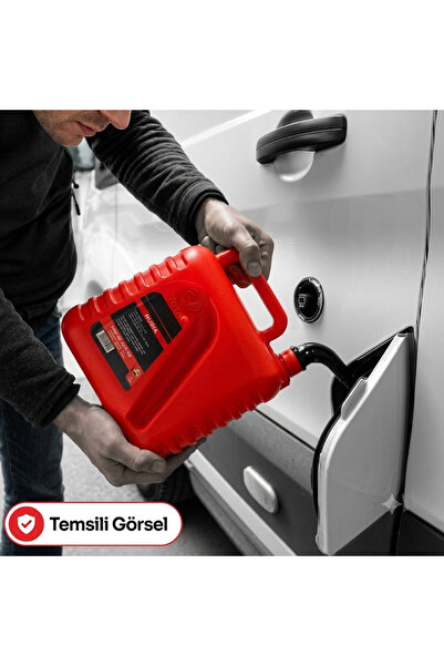 KAMPASİST Boşaltma Borulu Plastik Antistatik Benzin Bidonu 5 Litre Akaryakıt ...