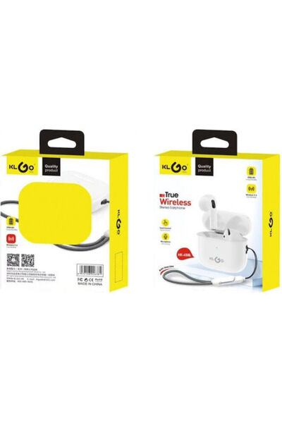 klgo HK-48BL Ενδοωτικά ακουστικά Bluetooth handsfree με θήκη φόρτισης, Λευκά