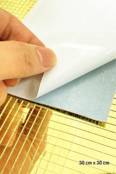 Yıldızan Balance Life Kare Gold Glass Mosaic Tile Stickers, Pra-13113459-0210...