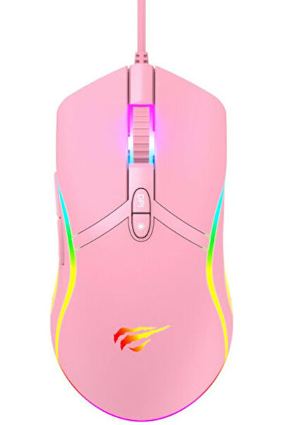 Havit MS1026 RGB Ποντίκι Gaming 6400 DPI Ροζ