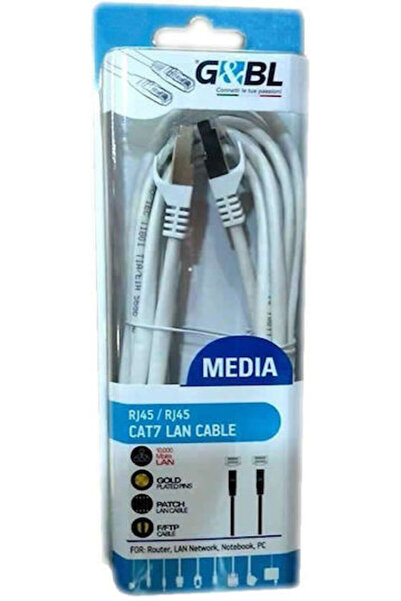 Other G&BL F/FTP Cat.7 10Gbps Καλώδιο Ethernet 1μ Λευκό Κωδικός: 66239