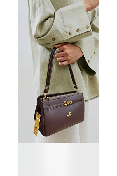 Miami Polo Club Women's 5-Compartment Leather Look Bag with Long Adjustable S...