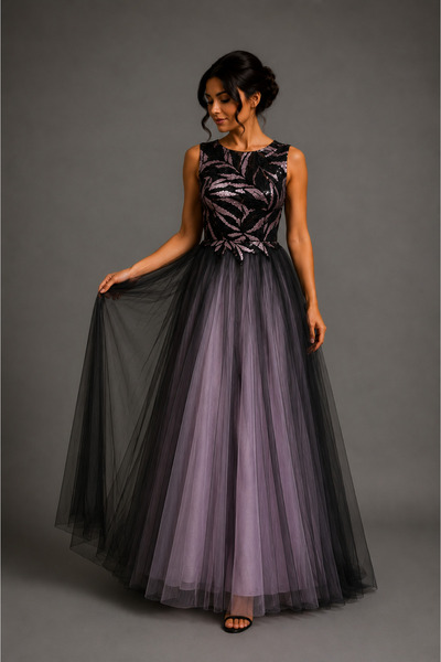 Queens dresses Luxury Embroidered Sequin Turkish Evening Dress
