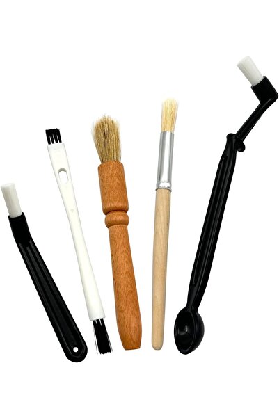 Arabest Professional Espresso Cleaning Brush Set,6-Piece,Wooden and Nylon,for...
