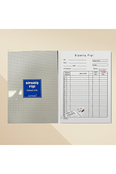 ADAEXPRESS Order Slip 14*20 Otokopili 3 Nüsha 6-Pack