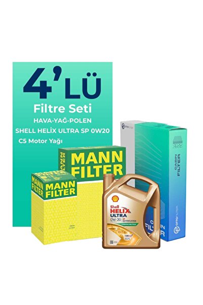 Mann-Filter Volkswagen Polo 1.0 TSi Filtre Bakım Seti Shell Motor Yağlı (2017...