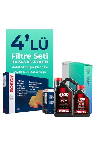 Bosch Range Rover VOGU E 3.0 Dizel Filtre Bakım Seti Motul Motor Yağlı (2017-2021) 4 Lü