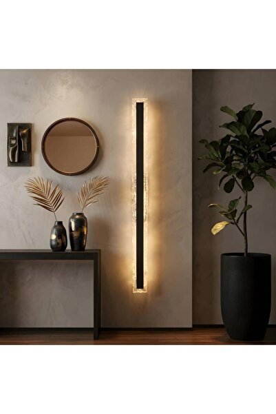 Happy Light Aplic Led Wall Acrylic Modern 3 Lights Black Color Size 100 cm