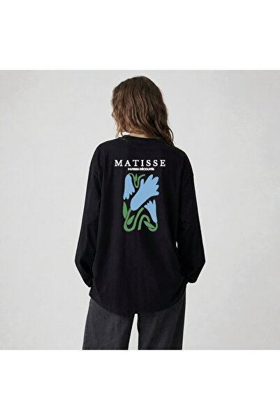 Grafftee Clothing تي شيرت نوباركو ماتيس ديزاين من القطن الفاخر ذو الأكمام الط...