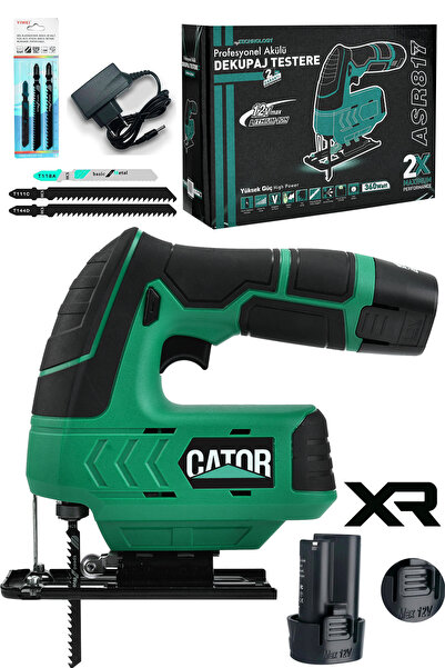 CATOR 12V Çift Akülü Şarjlı Dekupaj Makinesi