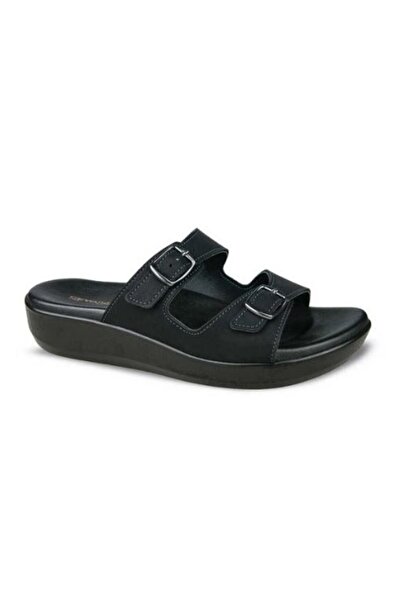 Ceyo Lisa Black Orthopedic Women's Slippers