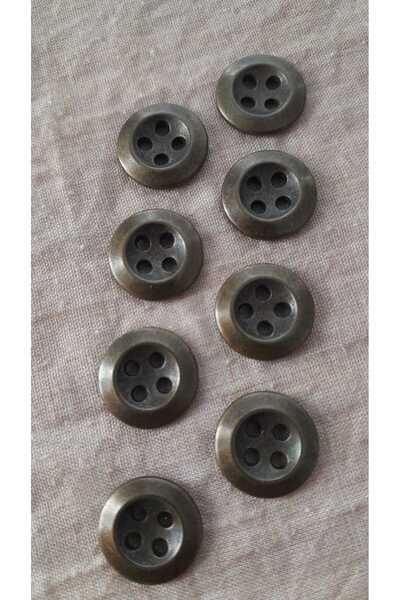 ILCARE Antique Sari Metal Button 15 mm 8 Pieces