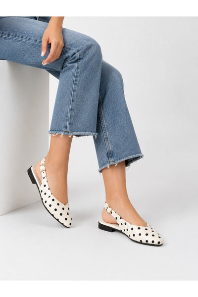 FootFrenzy Isabella Polka Dot Women's Ballerinas Slingback Daily Stylish Ball...