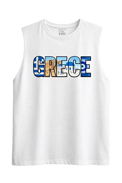 Rabona Fashion Greece Landmarks Sleeveless Tank Top