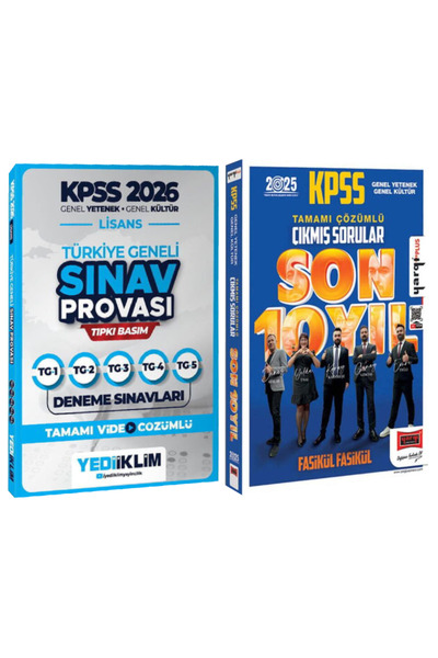Yediiklim Yayınları 2026 KPSS Lisans GY-GK Türkiye Geneli Video Çözümlü Denem...