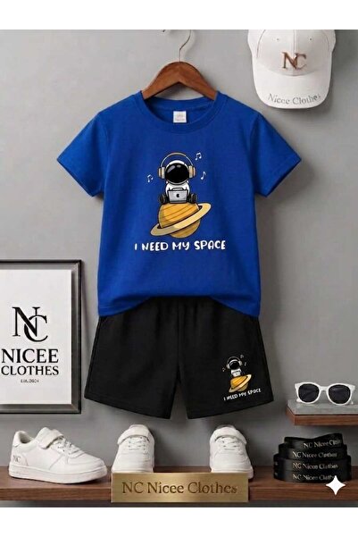 NC Nicee Clothes LETNJA DEČJA MAJICA I KRATKE PANTALONE UNISEKS (SA SVEMIRSKI...