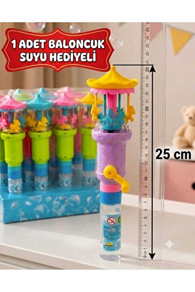 feys shop Pilsiz Manuel Dönen Atlıkarınca Baloncuk Oyuncak 25 cm ( 1 Adet Bal...