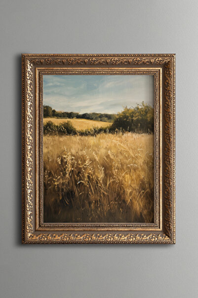 epiqart Wheat Field – Vintage Patterned Painting – Thick Model