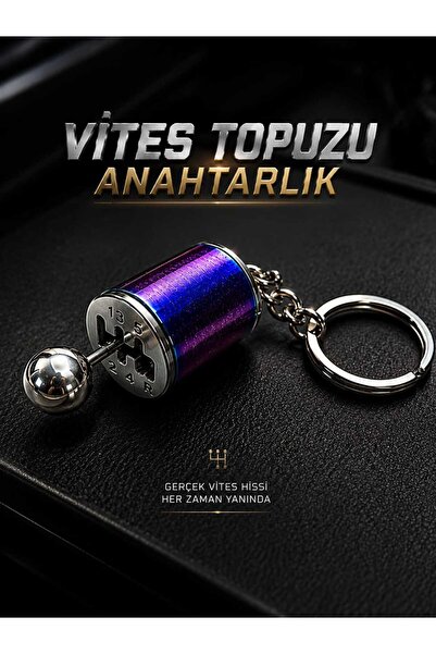 GMA KEYS Chameleon Color Moving Car Manual Gear Shift Keychain Six Speed Gear...