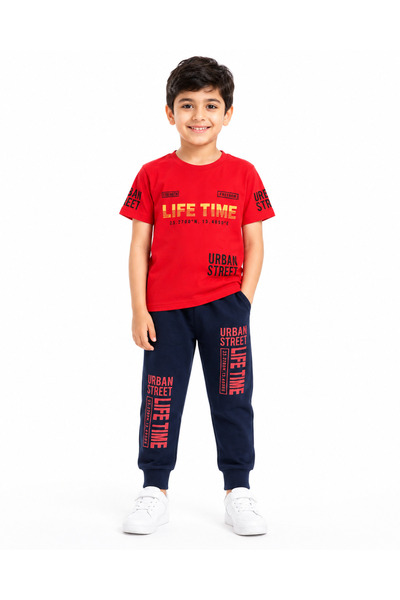 Generic Boy's 2-Piece Set, T-Shirt and Urban Street Jogger Pants, 8-Year-Old ...