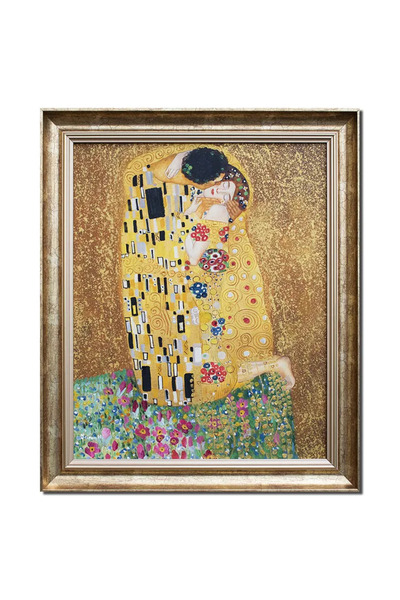 artnova Известната картина  "Целувката ", ръчно рисувана, с рамка,  "Целувкат...