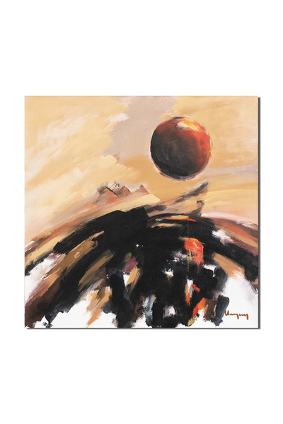 artnova Tablou abstract pictat manual, Univers, 60x60cm pictura ulei pe panza...