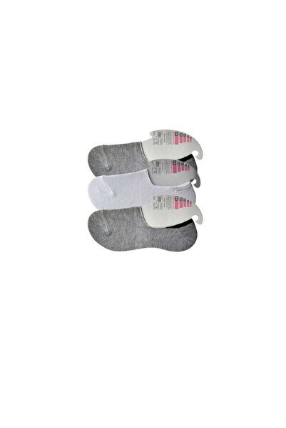 Acura Gray and White Women's Ballerina Socks 3 pairs