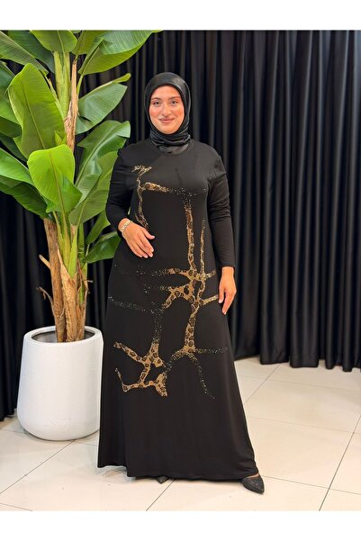 Butik büyük beden Viscose Combed Cotton Dress