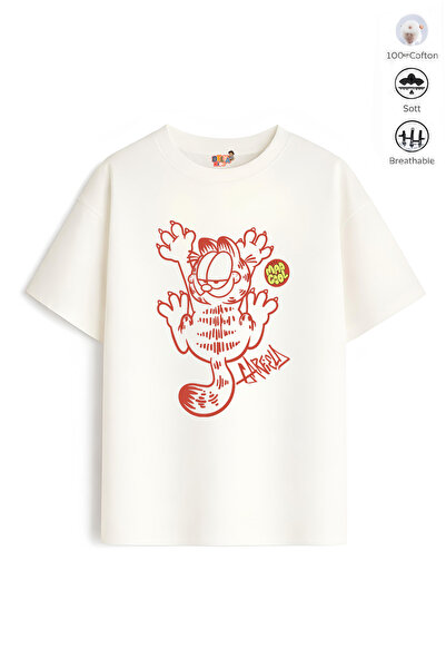 Belya Kids Wear Tricou din bumbac B7 cu design Belya Kids Cat pentru băieți